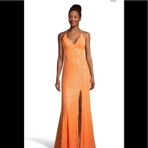 Orange alyce Paris prom dress